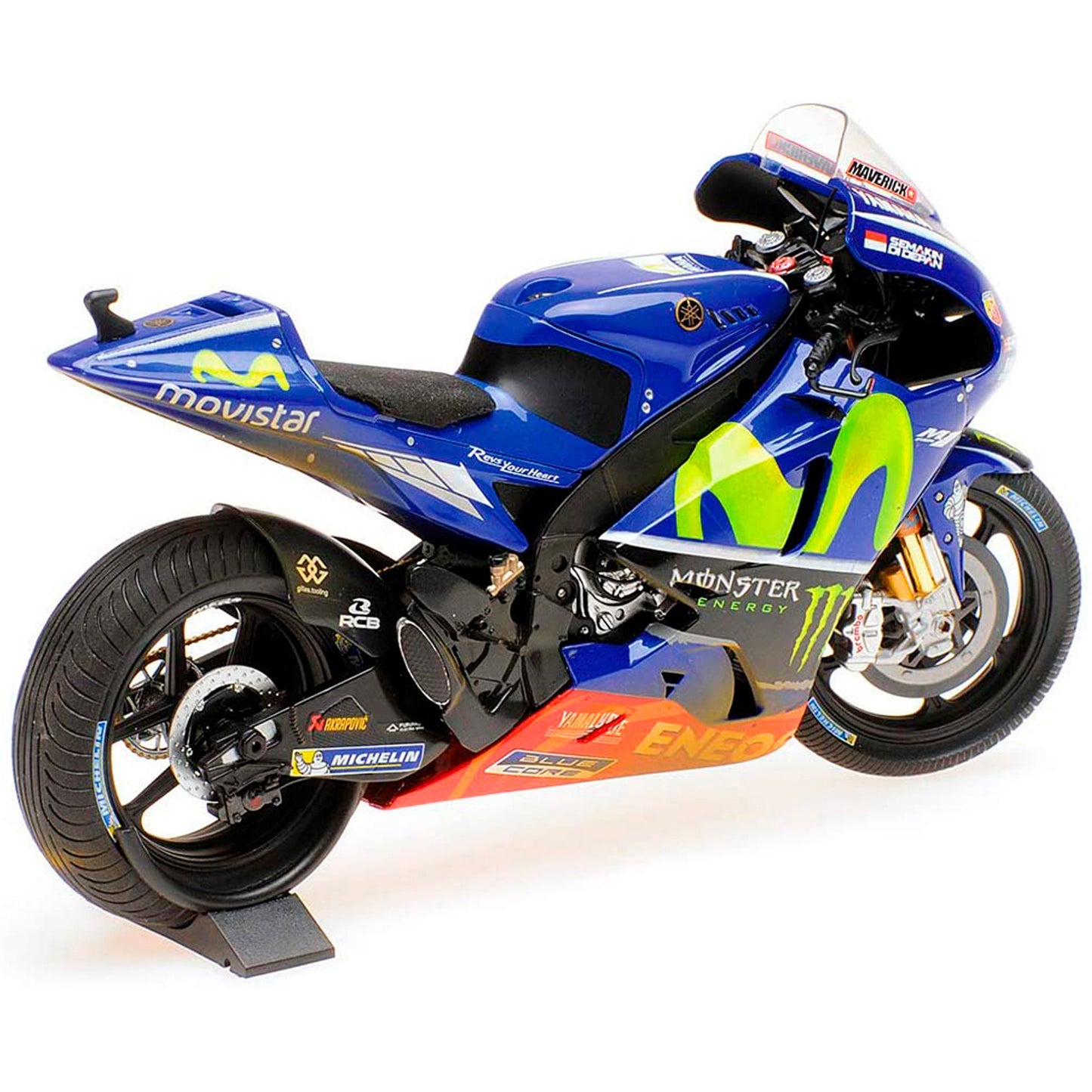 Yamaha YZR-M1 Movistar Maverick Vinales (Malaysia MotoGP Dirty Version 2017) in Blue